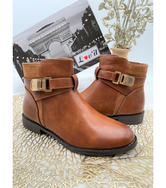 Bottines Chelsea Camel 2