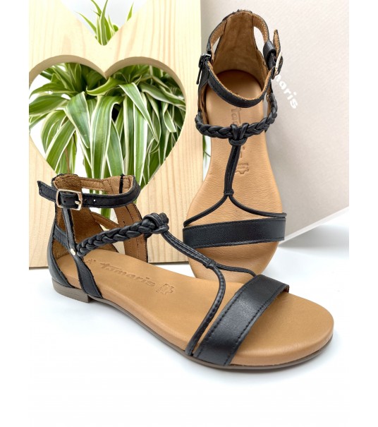 Tamaris Sandales cuir Kim Noir