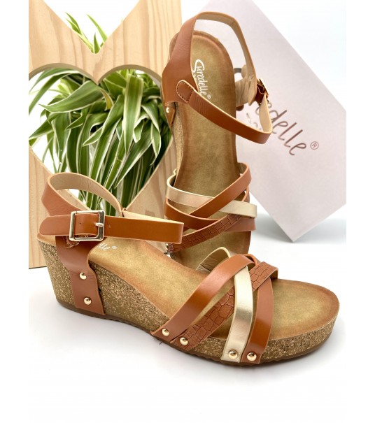 Sandales Compensées Marron... 2