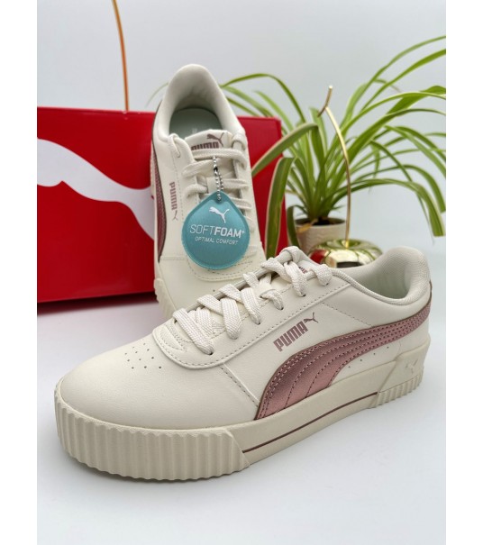 Baskets Puma Carina blanc/rosé 2